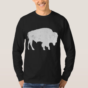 Distressed Buffalo Retro Bison Animal Lover Men Wo T-Shirt