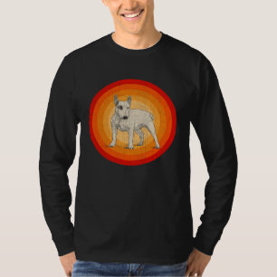 Distressed Bull Terrier Dog  Retro Style T-Shirt