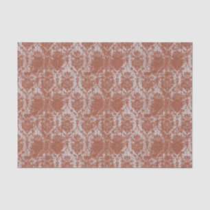 Distressed Burnt Orange Grunge Damask Tissue Paper