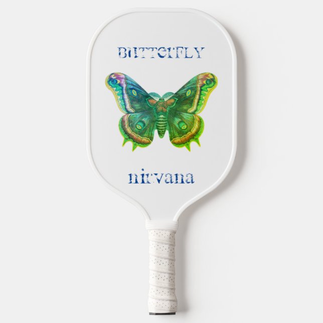 Distressed Butterfly Nirvana Pickleball Paddle (Front)
