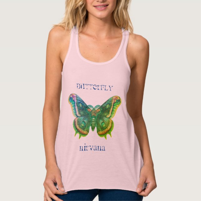 Distressed Butterfly Nirvana T-Shirt Singlet (Front)