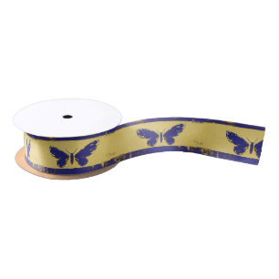Distressed Butterfly Ribbon Satin Ribbon