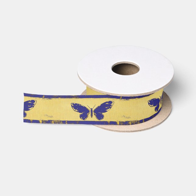 Distressed Butterfly Ribbon Satin Ribbon (Spool)