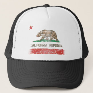 Distressed California Republic Flag Trucker Hat