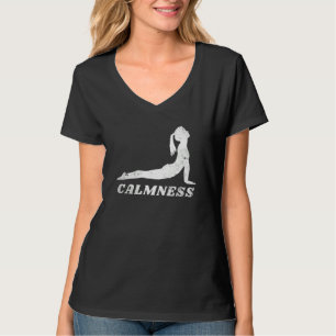 Distressed Calmness Yoga Pose Men Women Fitness Yo T-Shirt