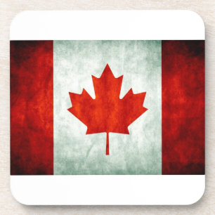Distressed Canada Flag Coaster