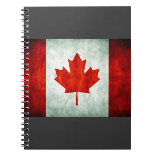 Distressed Canada Flag Spiral Notebook
