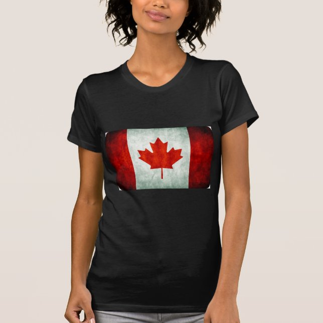 Distressed Canada Flag T-Shirt (Front)