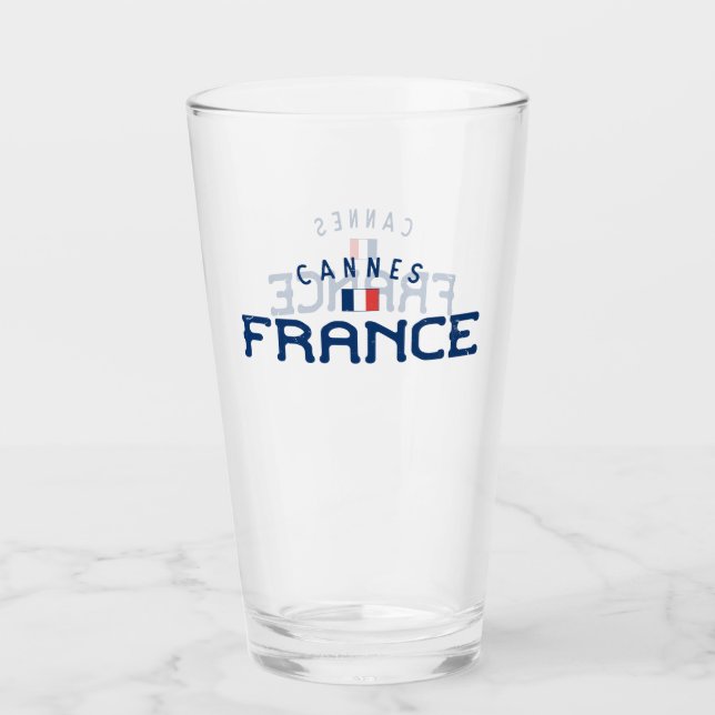 Distressed Cannes France Glass (Front)
