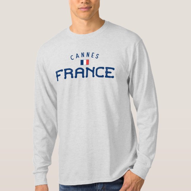 Distressed Cannes France T-Shirt (Front)