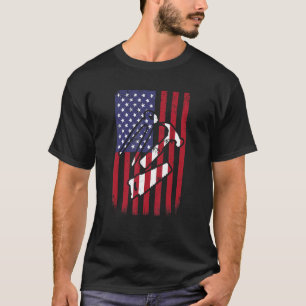 Distressed Carpenter American Flag 4th Of July Us T-Shirt