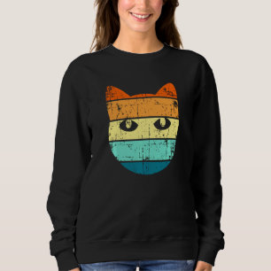 Distressed Cats Shirt Retro Sunset Crazy Cat Lady