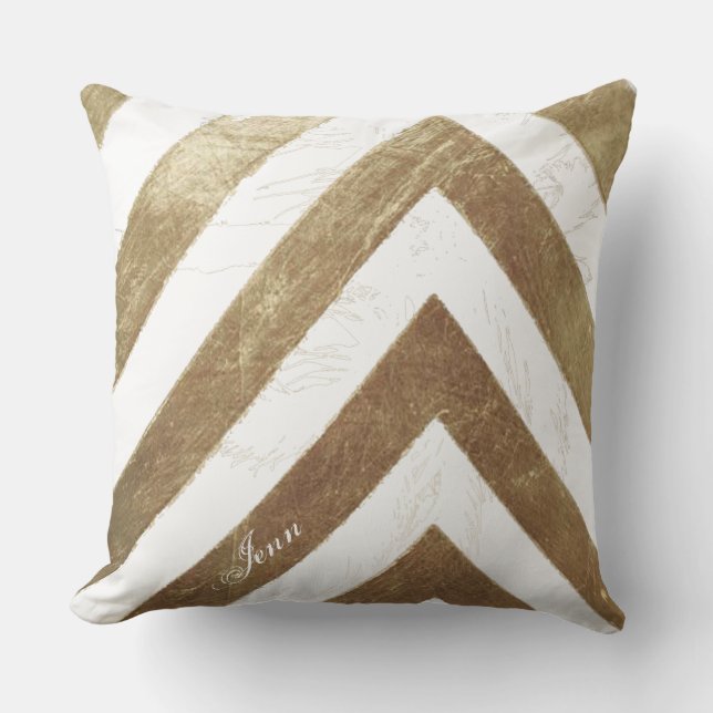 Distressed Chevron Cushion (Front)