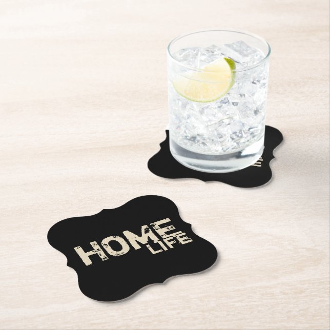 distressed chic HOME LIFE | Round Paper Coaster (Insitu)