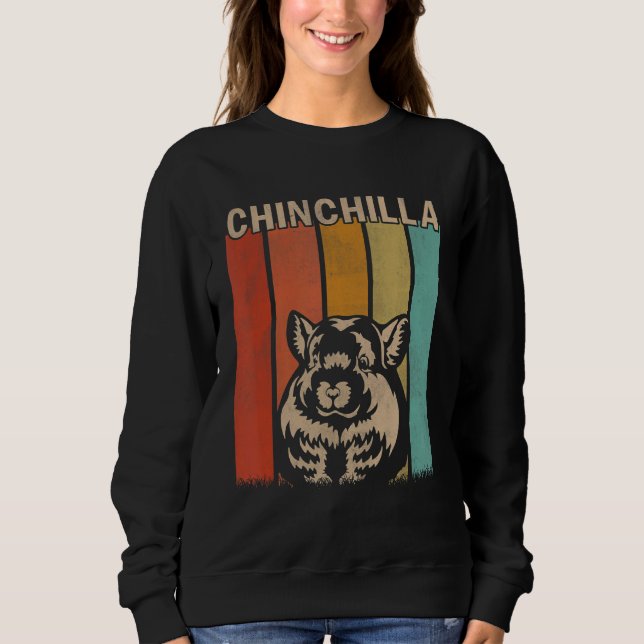 Distressed Chinchilla   Men Women Kid Chinchilla R Sweatshirt (Front)