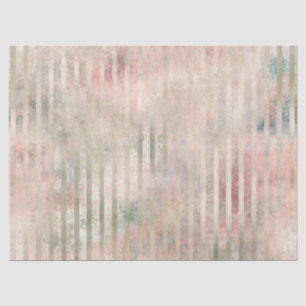 Distressed Colourful Striped Pattern Decoupage Tissue Paper