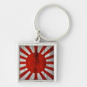Distressed Country Flags Japan Key Ring