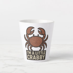 Distressed Crab – Vintage “I’m a Little Crabby” Latte Mug