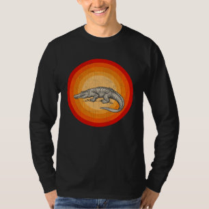 Distressed Crocodiles  Retro Style T-Shirt
