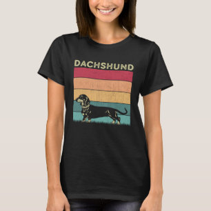 Distressed Dachshund Dog  Boys Girls Retro Style D T-Shirt