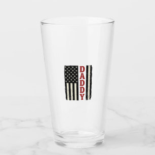 Distressed Daddy American Flag Shirt Design_1 Glass