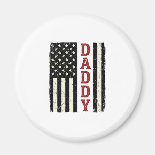 Distressed Daddy American Flag Shirt Design_1 Magnet