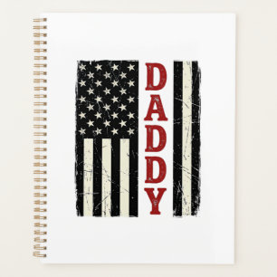 Distressed Daddy American Flag Shirt Design_1 Planner
