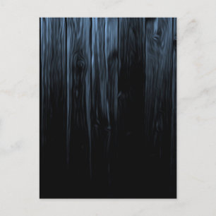 Distressed Dark Wood Texture - Blue Postcard