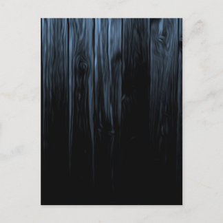 Distressed Dark Wood Texture - Blue Postcard