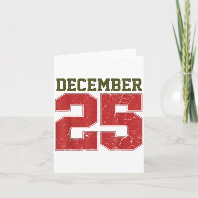 Distressed December 25  Card (Front)