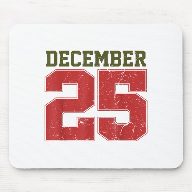 Distressed December 25  Mouse Pad (Front)