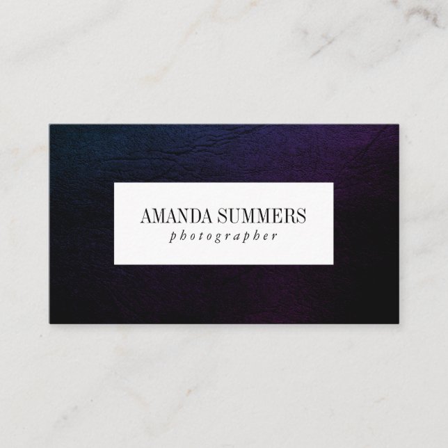 Distressed Deep Purple Business Card (Front)