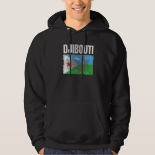 Distressed Djibouti Flag Graphic For Men Women Kid Hoodie