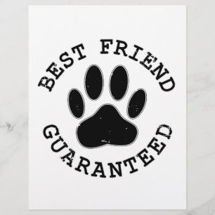 Distressed Dog Paw Best Friend Guaranteed