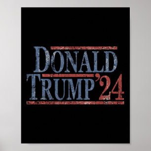 Distressed Donald Trump 2024 Poster
