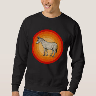 Distressed Donkey Retro Style Sweatshirt