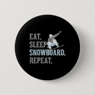 Distressed Eat. Sleep. Snowboard Repeat. Snowboard 6 Cm Round Badge