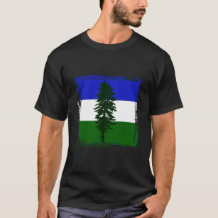 Distressed Edge Retro Cascadia Flag T-Shirt