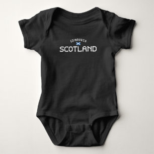 Distressed Edinburgh Scotland Baby Bodysuit
