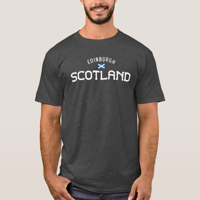 Distressed Edinburgh Scotland T-Shirt (Front)
