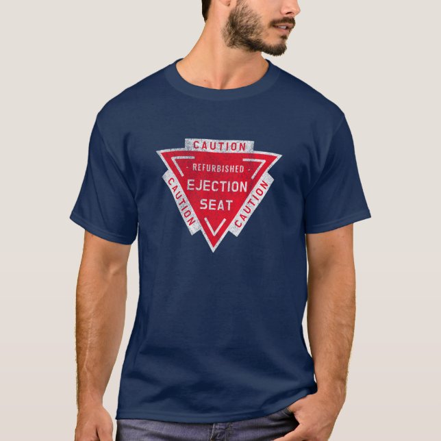 Distressed Ejection Seat Fighter Marking T-Shirt (Front)