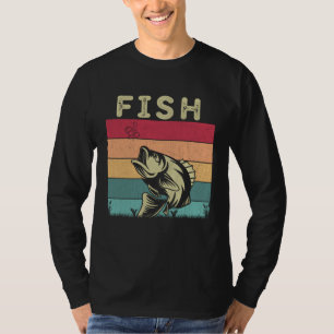 Distressed Fish  Boys Girls Retro Style Fish T-Shirt