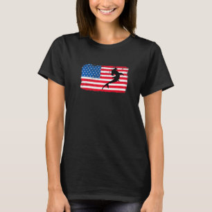 Distressed Flag 4th July Patriotic Shark American T-Shirt