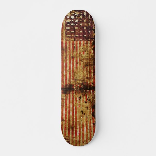 Distressed Flag Skateboard (Front)