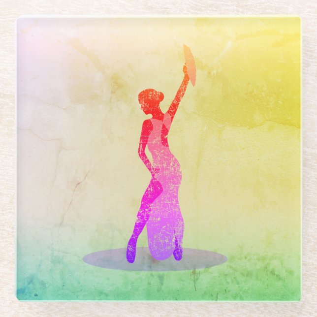 Distressed Flamenco Dancer Coaster (Front)