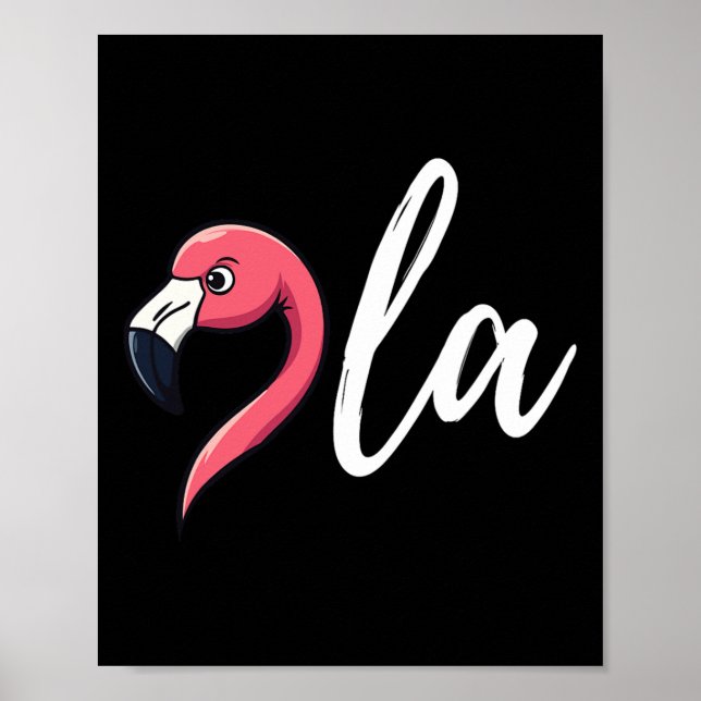 Distressed Flamingo Comma La Funny Kamala Harris P Poster (Front)