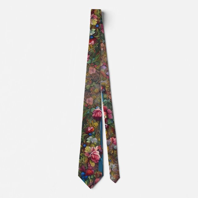 Distressed Floral  Tie (Front)