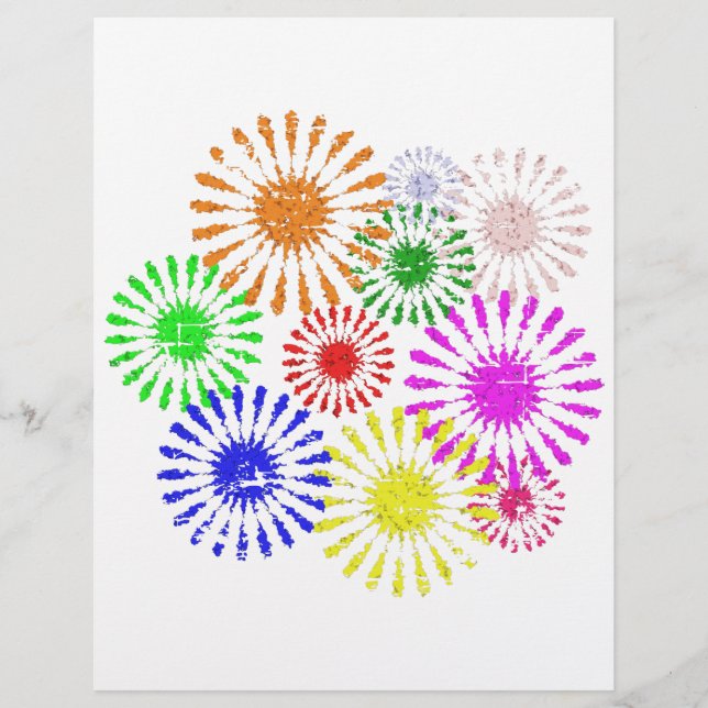Distressed Flower Burst (Front)