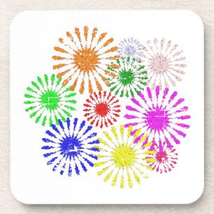 Distressed Flower Burst Coaster