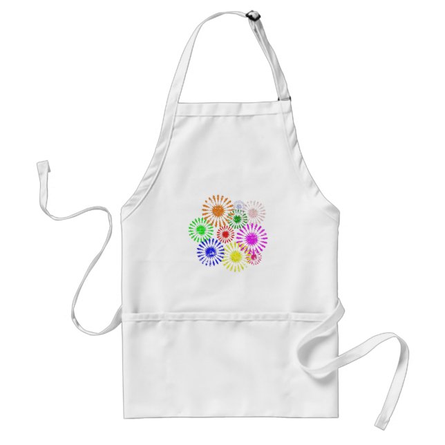Distressed Flower Burst Standard Apron (Front)